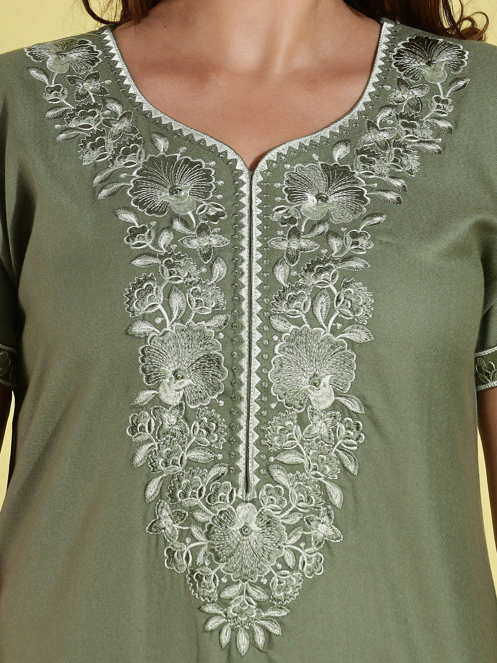 Luxurious Green Alpine Nighty for Women