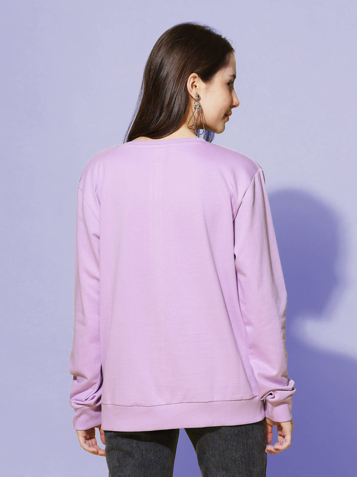 Sweatshirt  Buy Lavender Hosiery Cotton Sweatshirt for Women Online- 9shines label