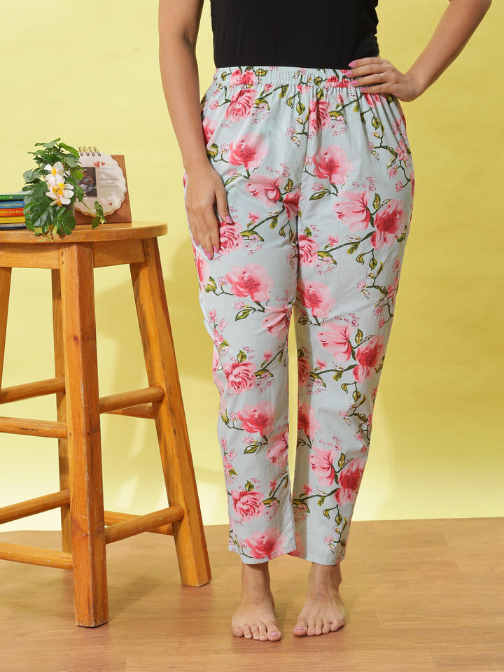 Light Mint Cotton Pajama Set for Women