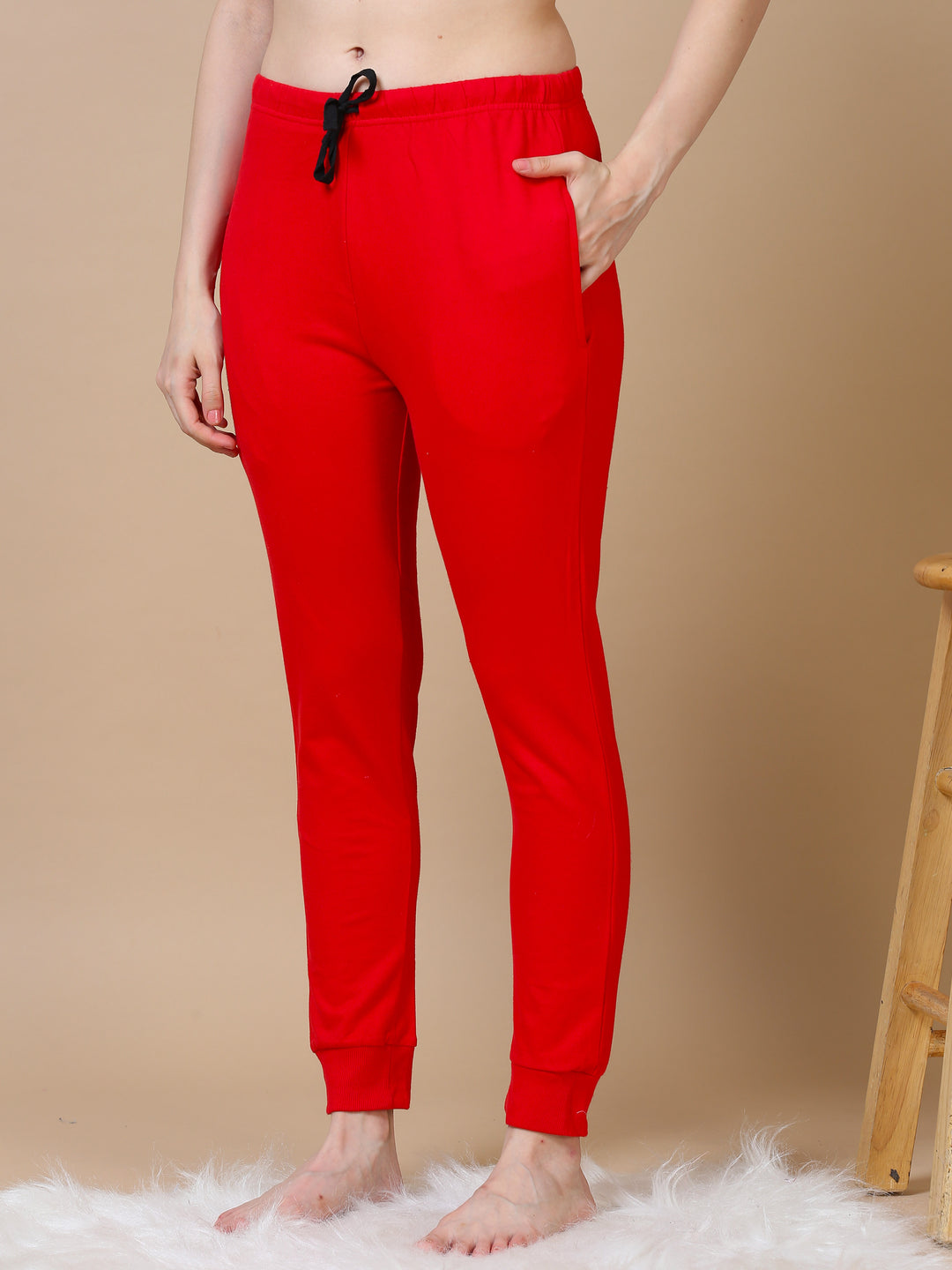Cotton Red Winter Coord Sets for Women