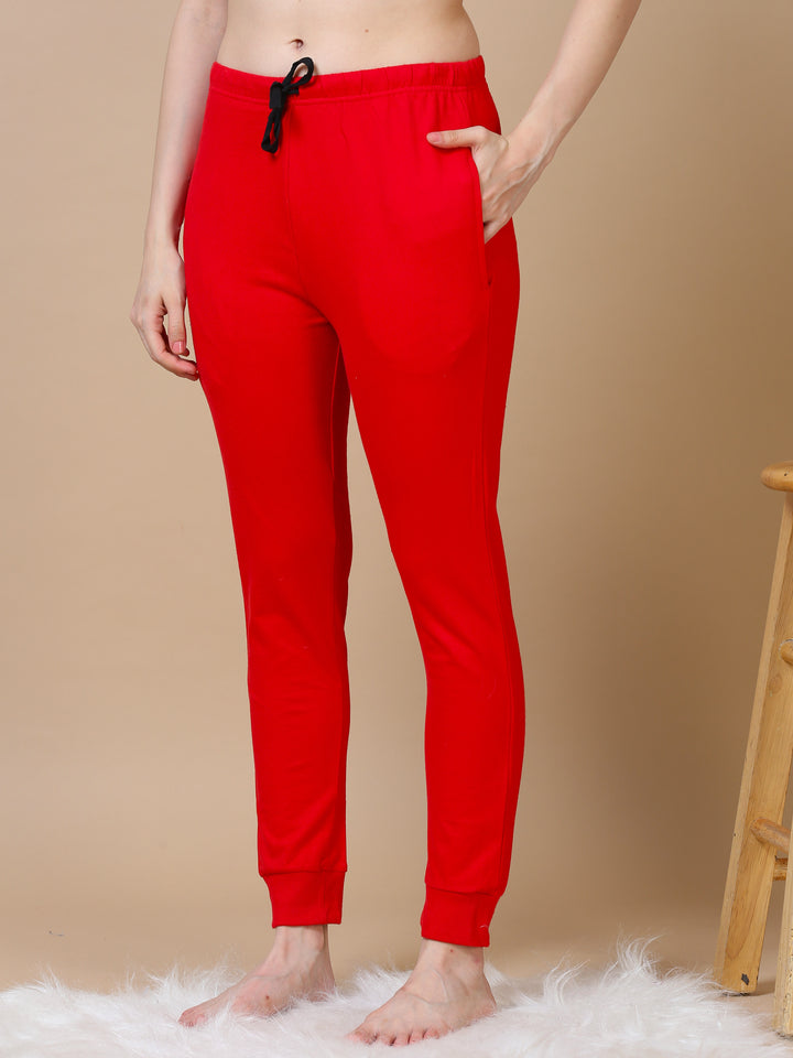 Cotton Red Winter Coord Sets for Women