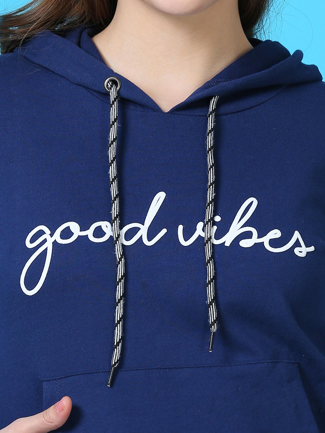 Blue Hosiery Cotton Winter Track Suits For Women