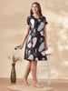 Gloss Malai Galaxy Leaf Print Nighty for Women with Gloss Finish