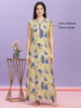 Mystic Yellow Sleeveless Rayon Maxi Night Dress - Perfect Nightwear