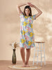 Gloss Malai Abstract Color Stroke Nighty for Women All Over Print