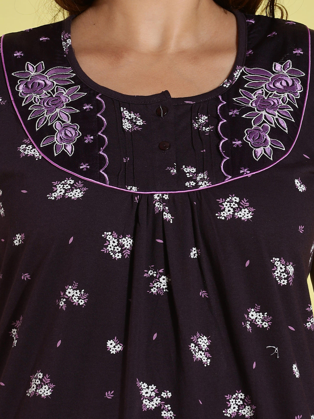 Wine Designer Nighty for Women