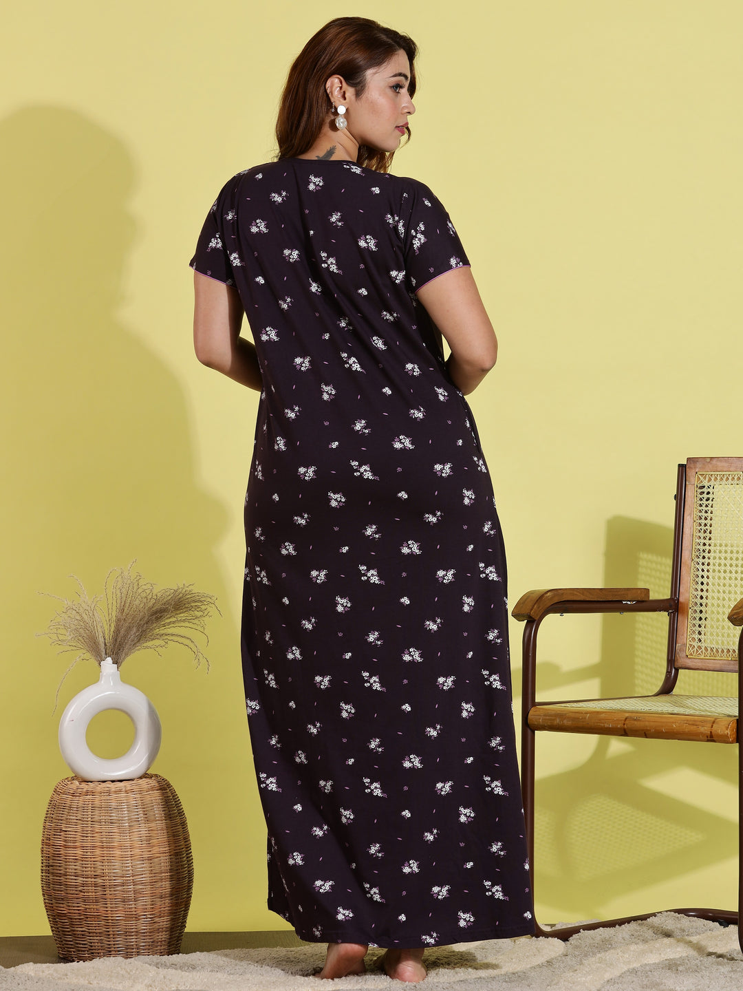 Wine Designer Nighty for Women