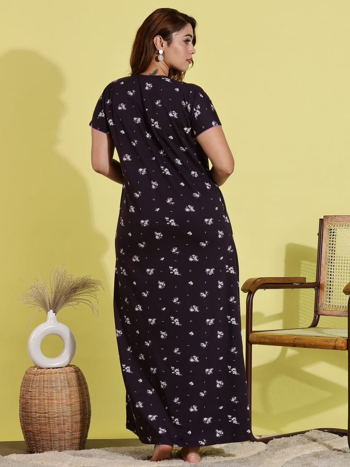 Wine Designer Nighty for Women