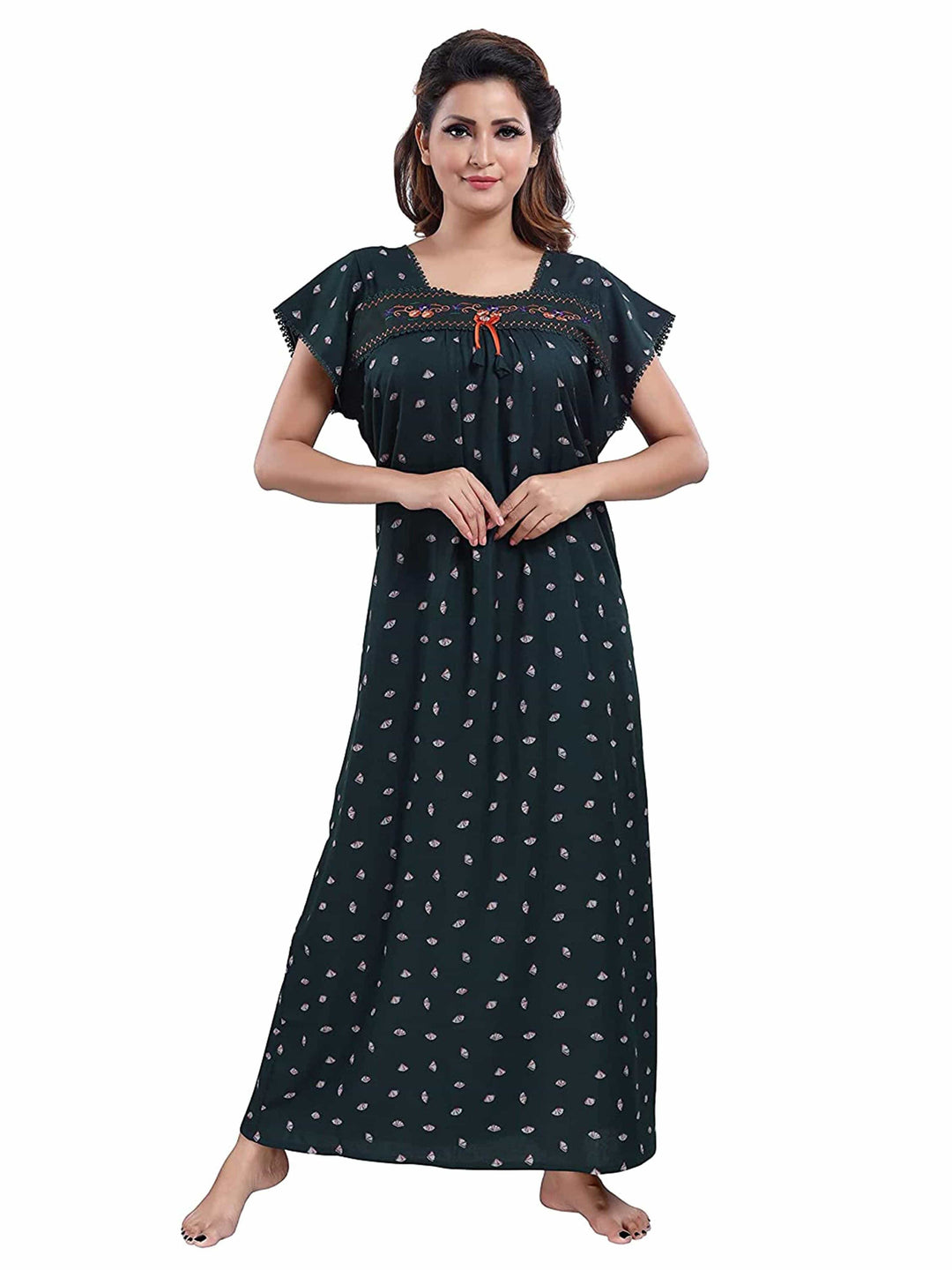 Green Alpine Designer Nighty for Women