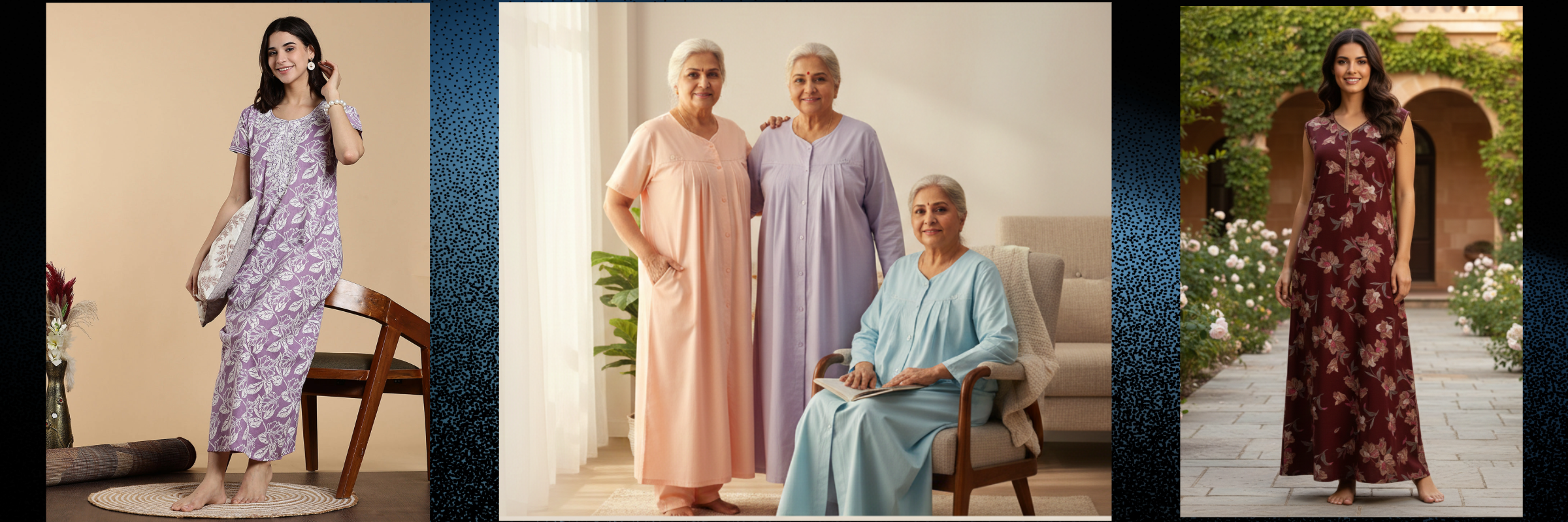 Where can I find affordable front-open nightwear for seniors in India?
