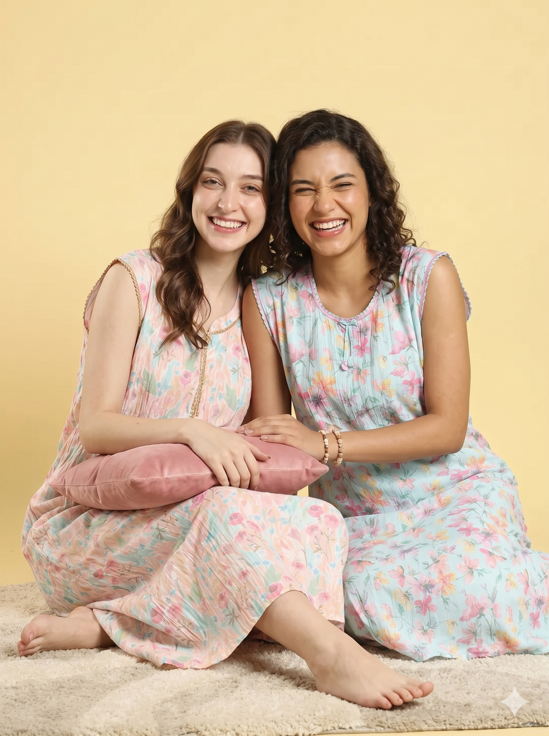 Bamboo Feel Crush Cotton Nighty