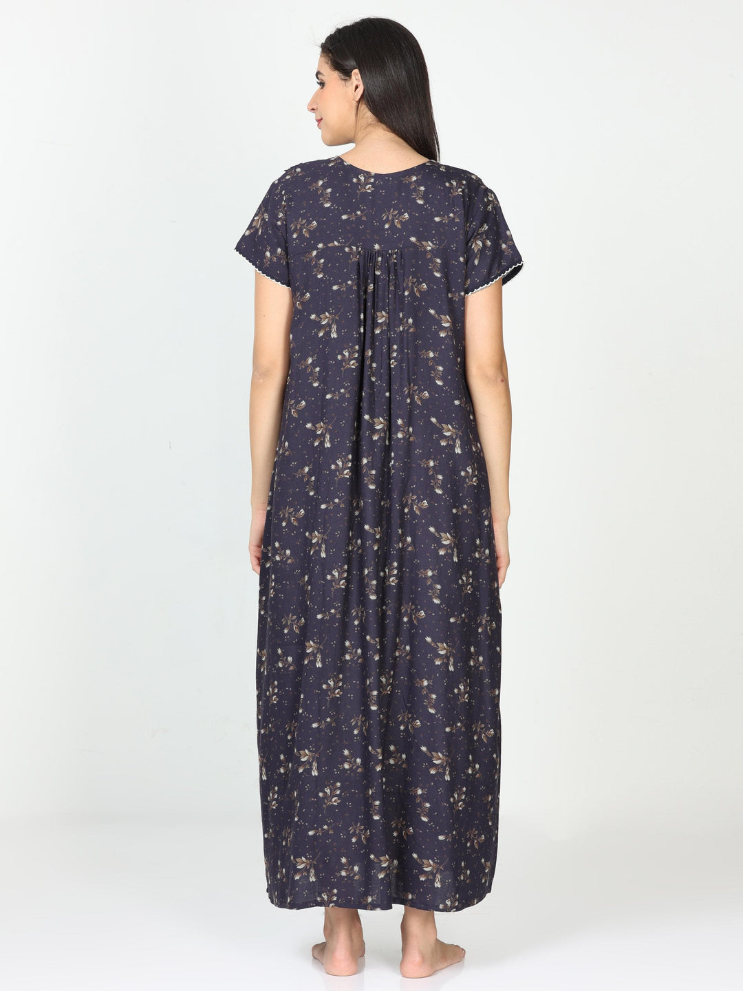 Navy Blue Alpine Designer Nighty for Women