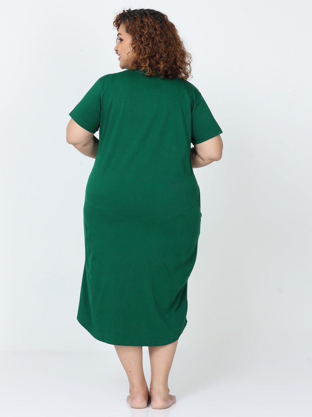  Plus Size Short Nighty  Green Nighty - Buy Plus Size Sexy Nighties At 9shineslabel- 9shines label 