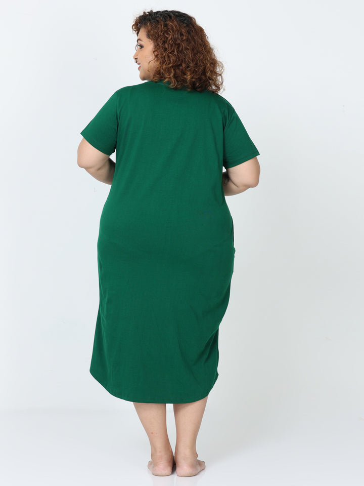  Plus Size Short Nighty  Green Nighty - Buy Plus Size Sexy Nighties At 9shineslabel- 9shines label 