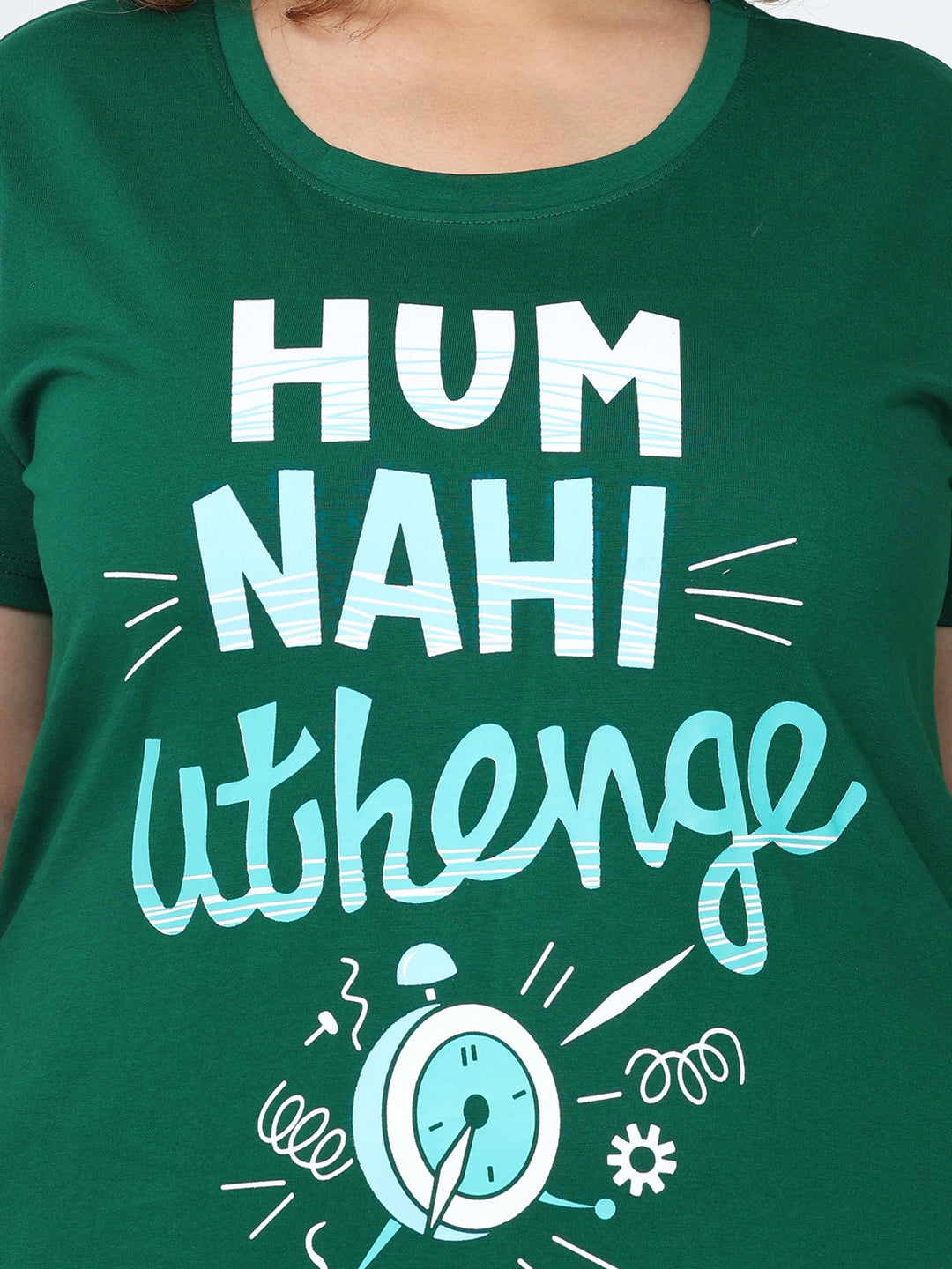  Plus Size Short Nighty  Green Nighty - Buy Plus Size Sexy Nighties At 9shineslabel- 9shines label 