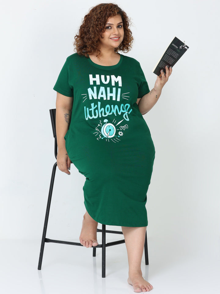  Plus Size Short Nighty  Green Nighty - Buy Plus Size Sexy Nighties At 9shineslabel- 9shines label 