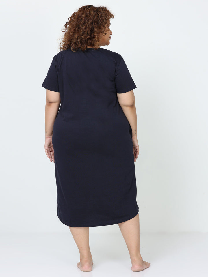  Plus Size Short Nighty  Short Nighty Cotton - Buy Womens Plus Size Nighties Online- 9shines label 