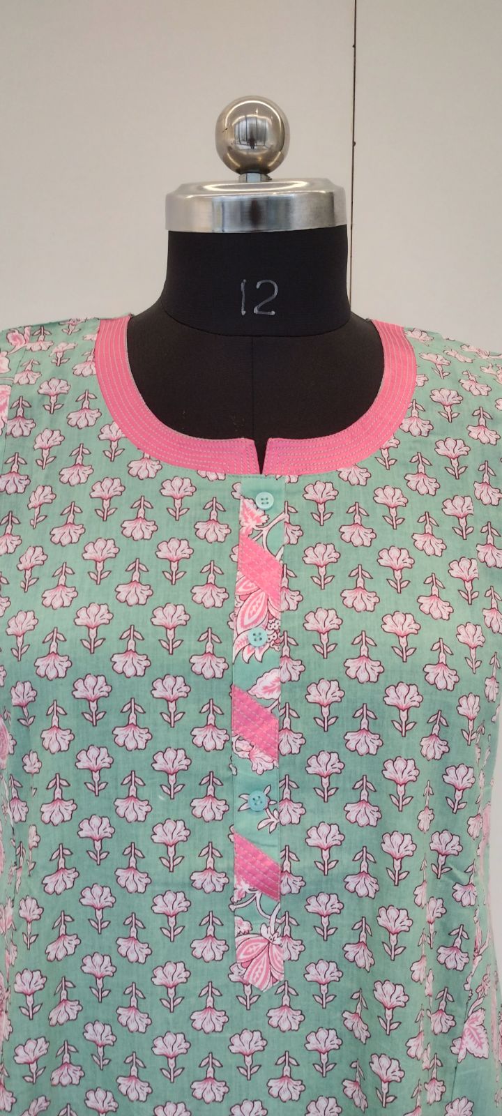 Classy Mint Green Pure Cotton Nighty for Women