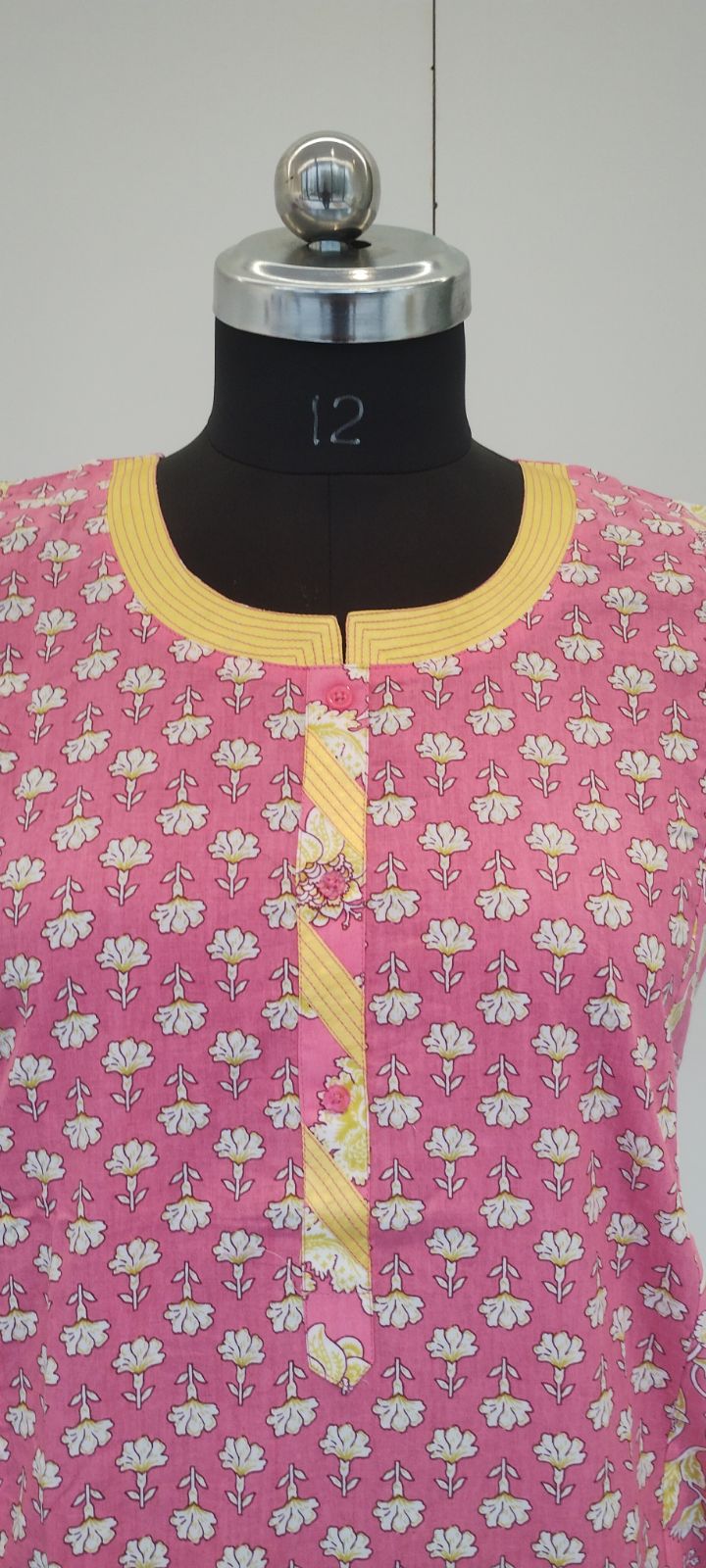 Coral Pink Pure Cotton Night Dress For Women