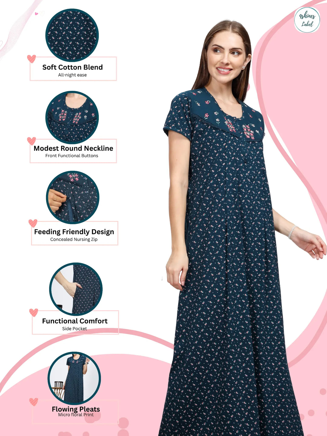 Forest Green Feeding Nighty – product features and details