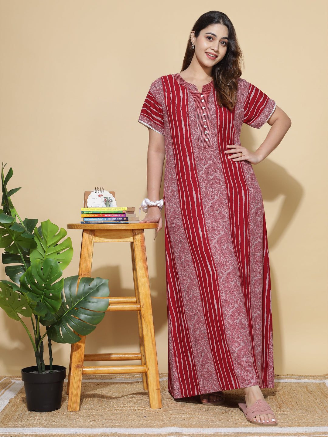  Alpine Nighty  Shop Cool and Comfortable Red Sexy Nighty at 9shines Label- 9shines label 