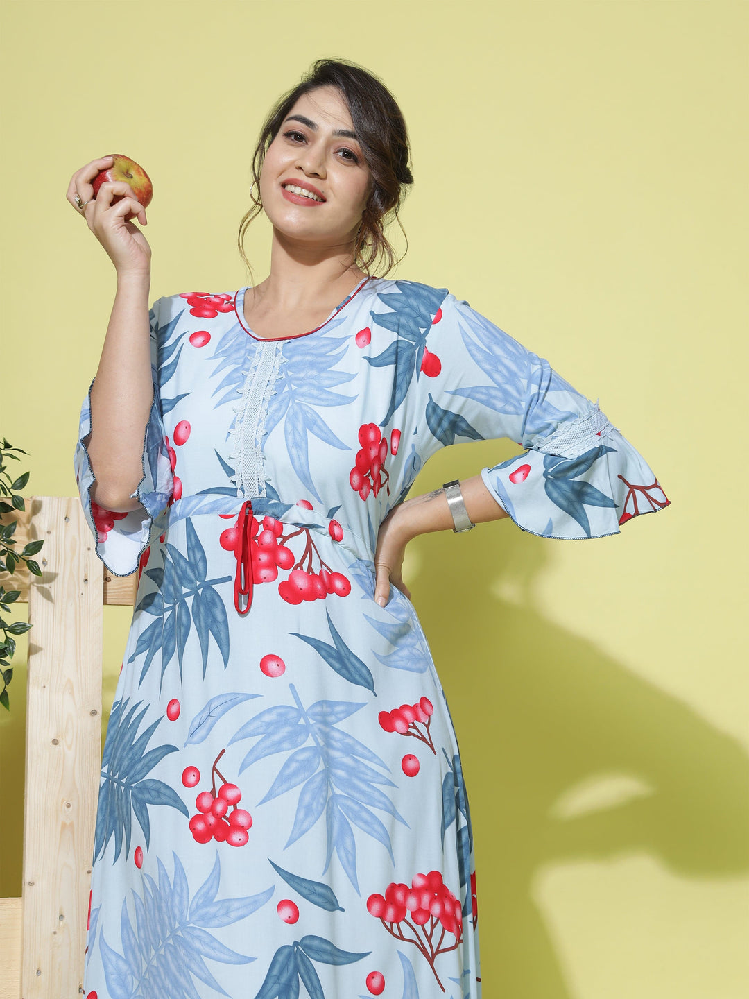  Rayon Designer Nighty  Shop Latest Sky Blue Nighty Dress at Great Price Online- 9shines label 