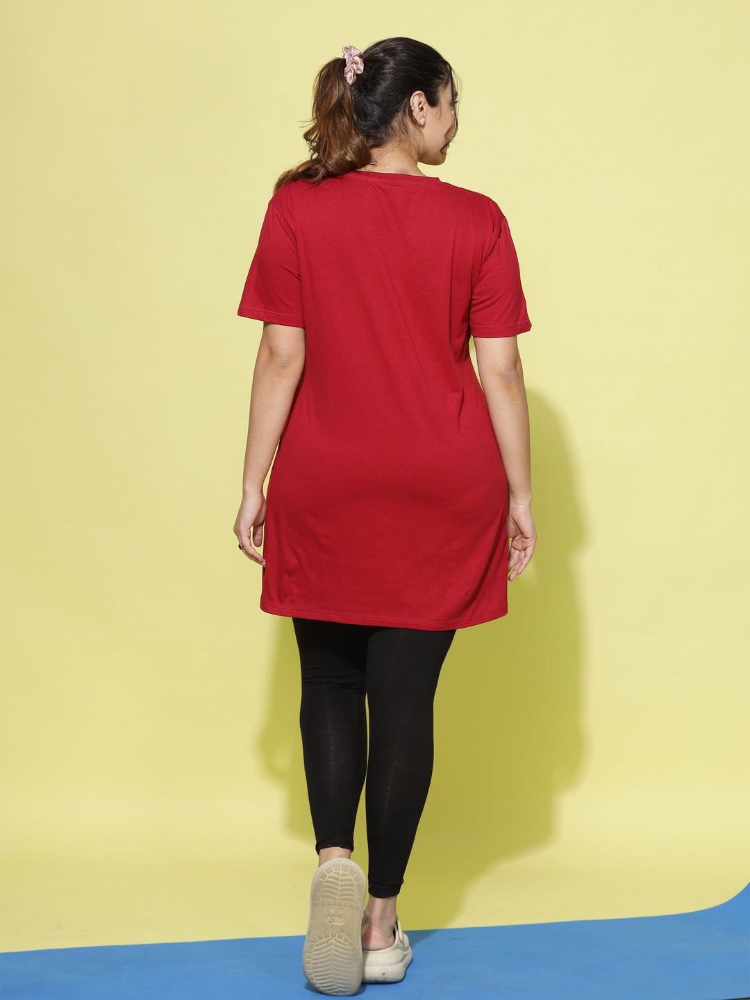  Plus Long T-shirt  Big Size T Shirts - Buy Red Hosiery Cotton T Shirt Online- 9shines label 