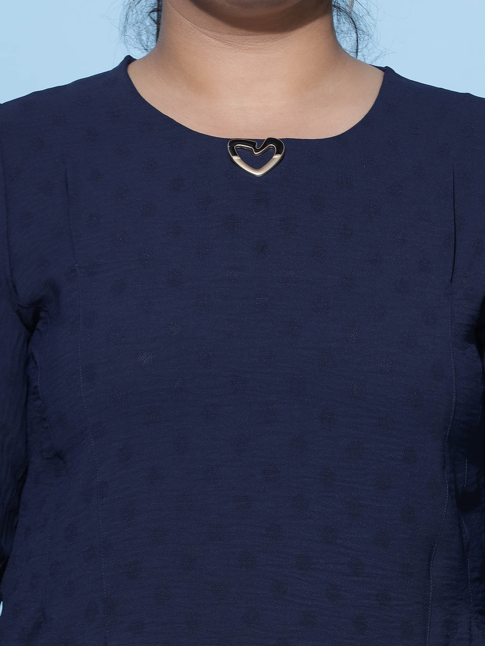  Casual Tops  Plus Size Crop Tops - Buy Latest Navy Blue Polyster Top Online- 9shines label 