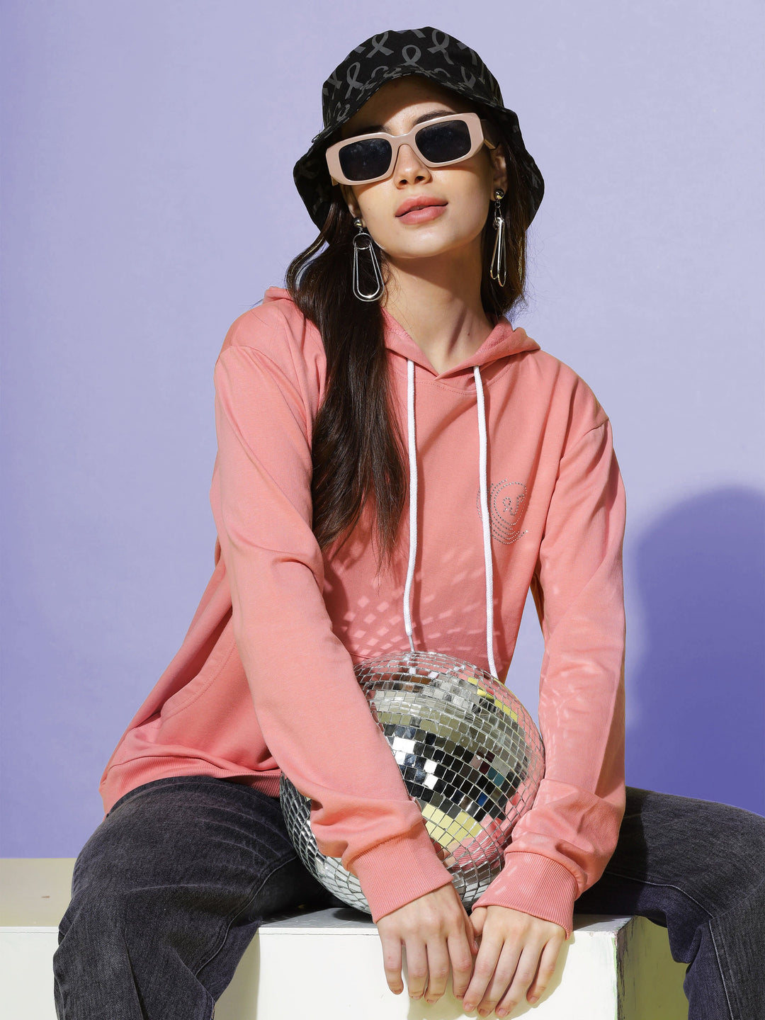  Hoodies  Shop the Latest Trends: Solid Peach Hoodies for Women - 9shines Label- 9shines label 