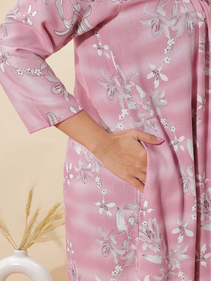 Elegant Light Pink Designer Nighty for Women Where Comfort Meets Style