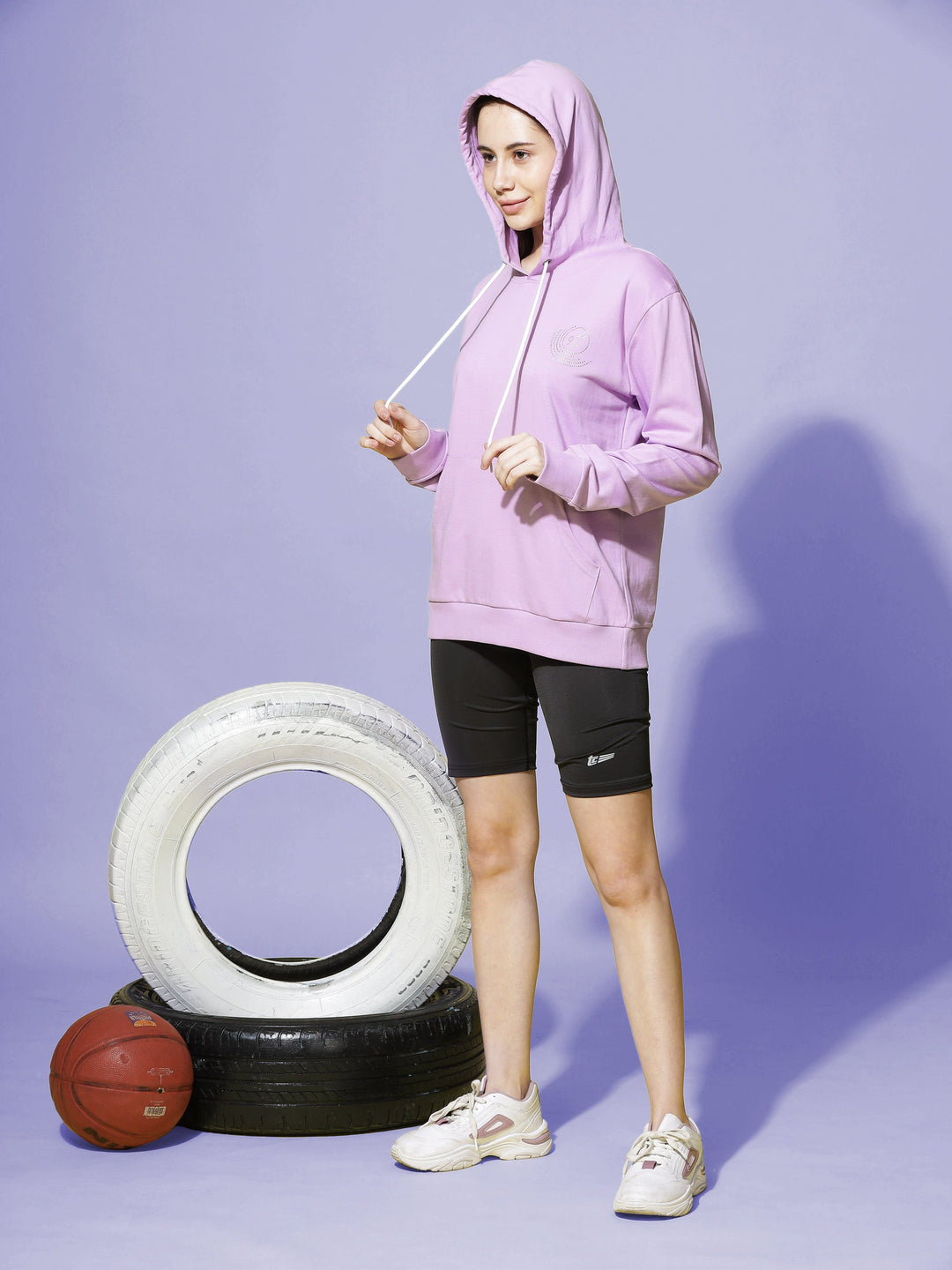  Hoodies  Trend Alert: Lavender Full Sleeves Ribbed Hoodies - Shop the Latest - 9shines label 