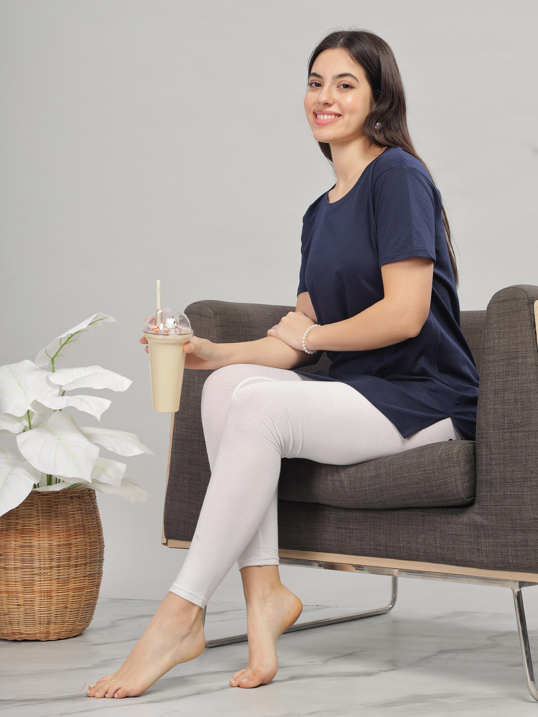 Navy-Blue-Long-T-Shirt-with-pockets-for-women