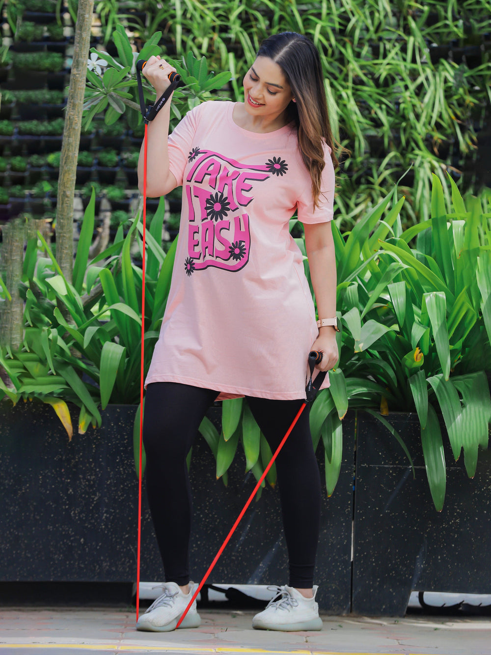  Plus Long T-shirt  Extra Size T Shirts - Shop Pink Hosiery Cotton T Shirt Online- 9shines label 