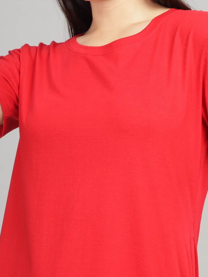 Red-Long-T-Shirt-for-Women-with-pockets 