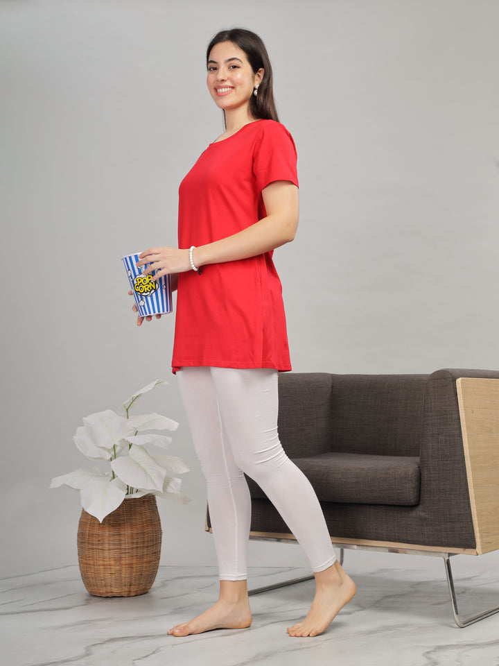 Red-Long-T-Shirt-for-Women-with-pockets 