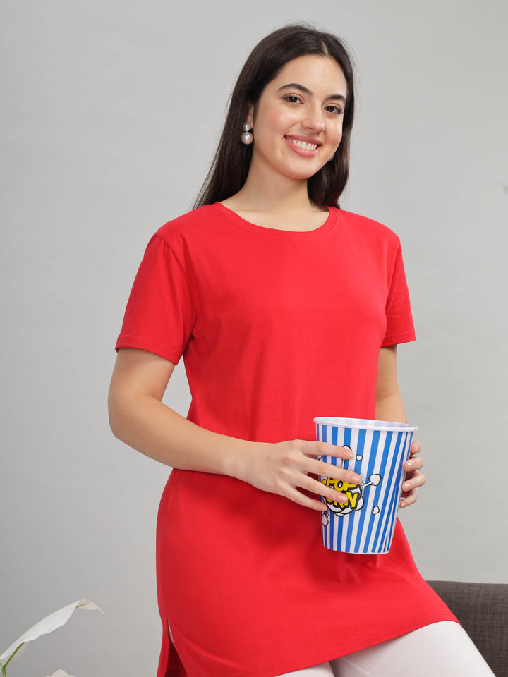 Red-Long-T-Shirt-for-Women-with-pockets 