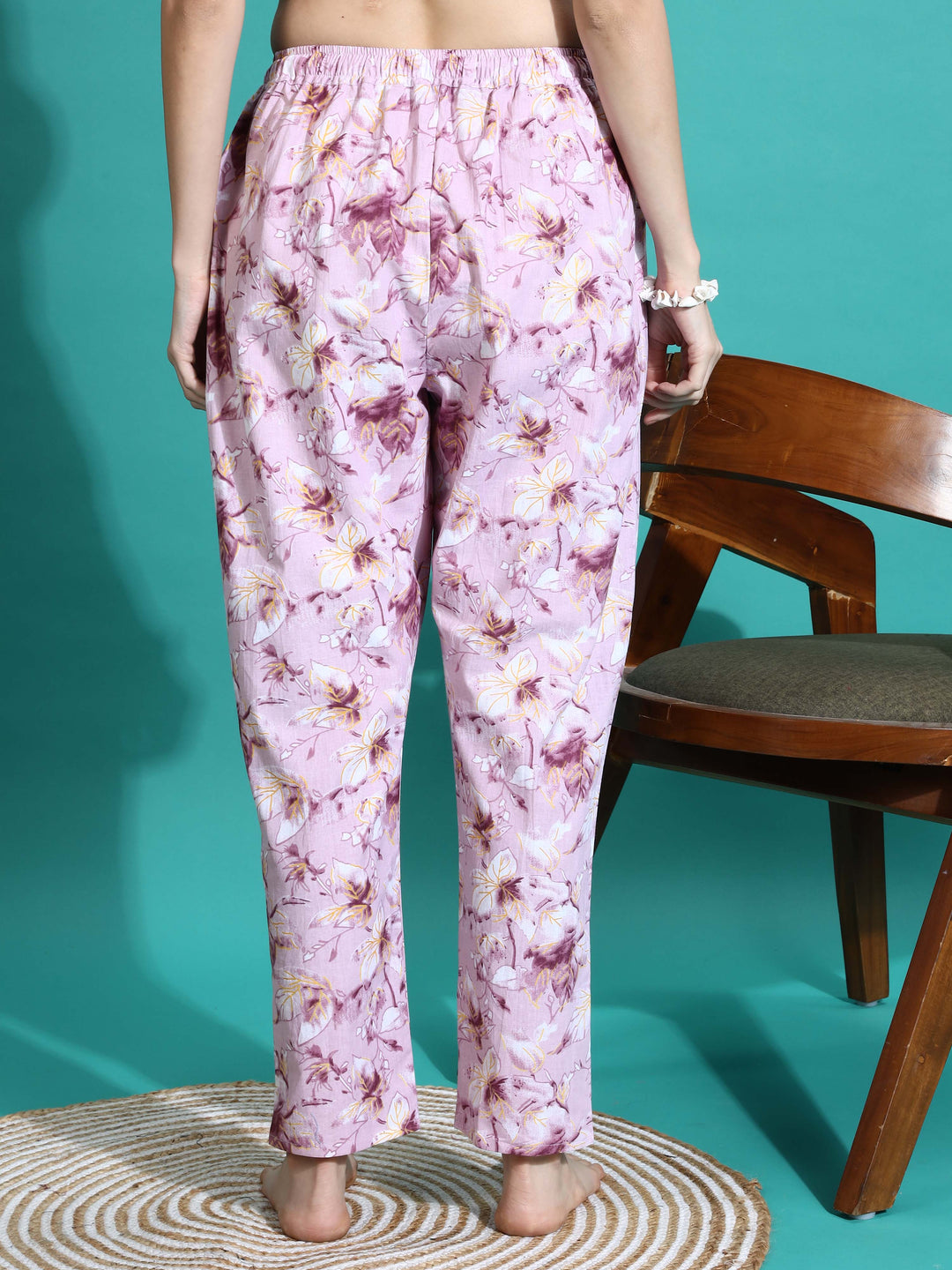 Soft Mauve Cotton Pyjama Set for Women