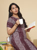 Maroon Alpine Maxi Designer Nighty with Embroidered Neck and Pocket