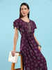 Blossom Wine Alpine Designer Nighty for Women Comfortable Frock Style