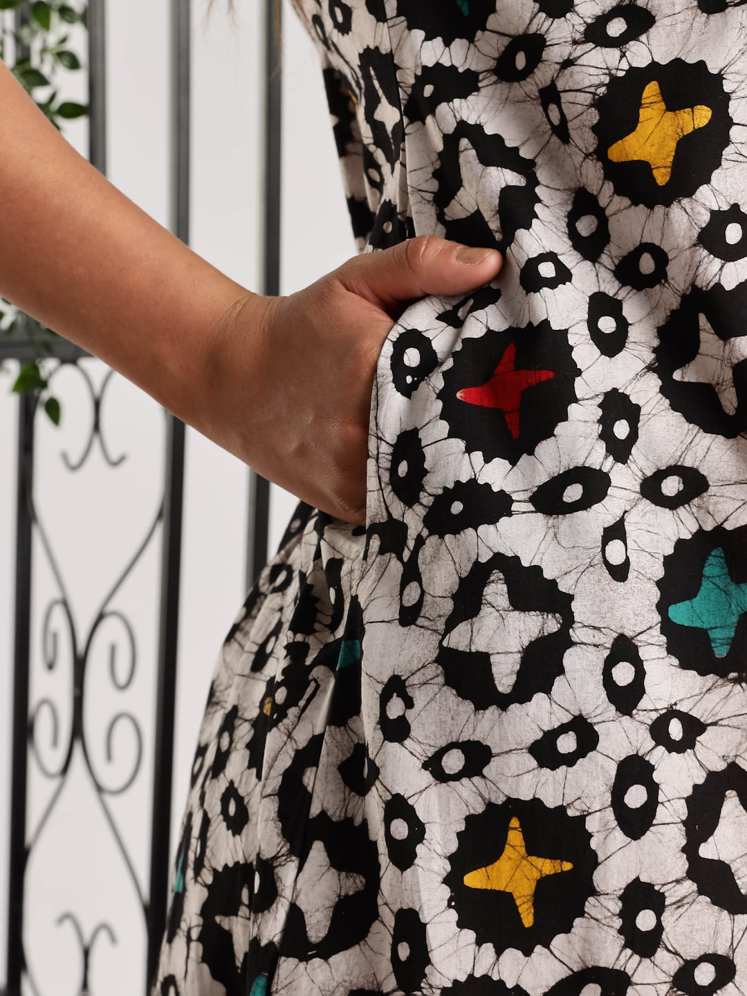 Pure Cotton Star Print Batik Nighty for Women