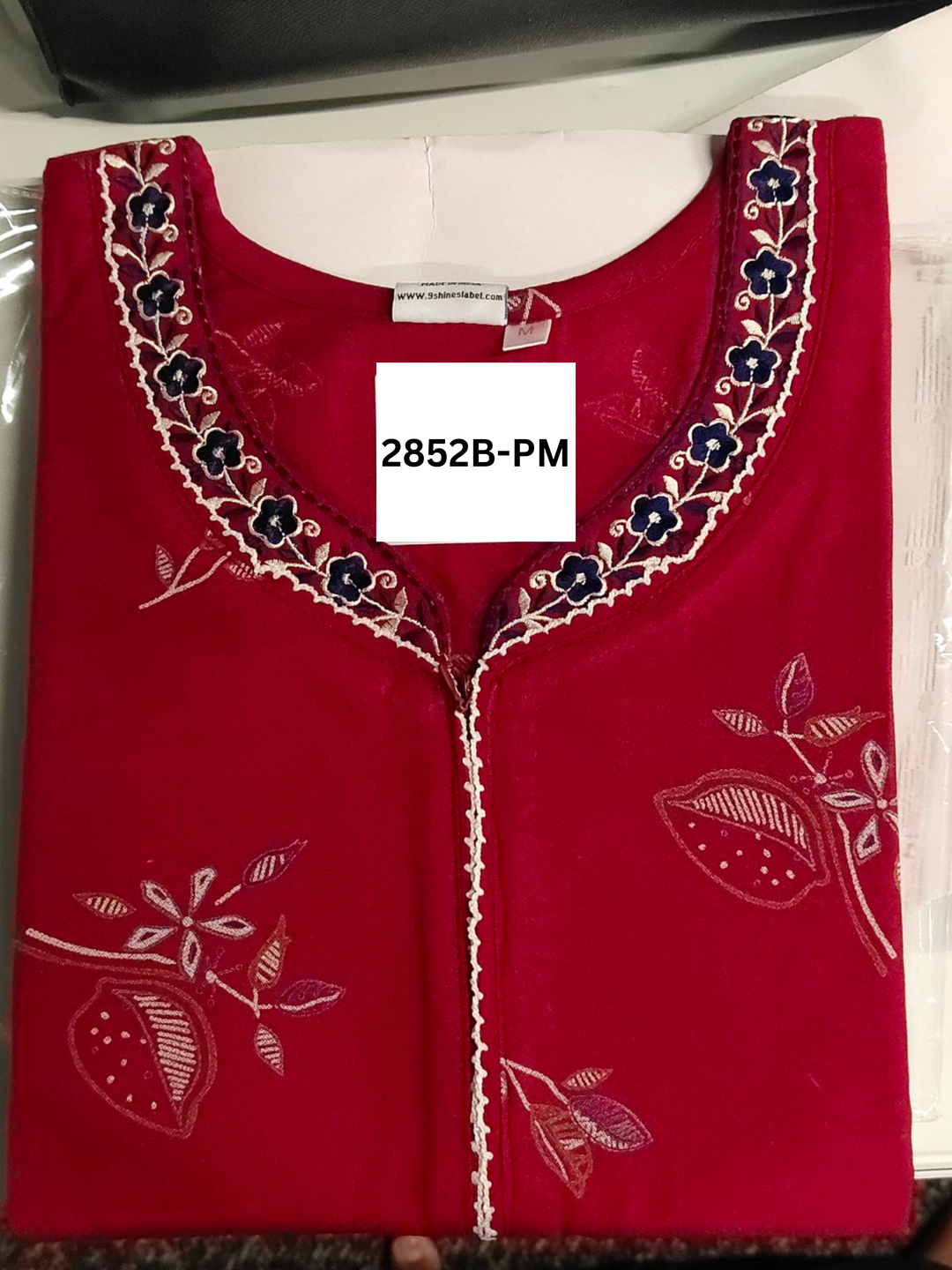 Posy Maroon Botanical Floral Print Alpine Designer Nighty