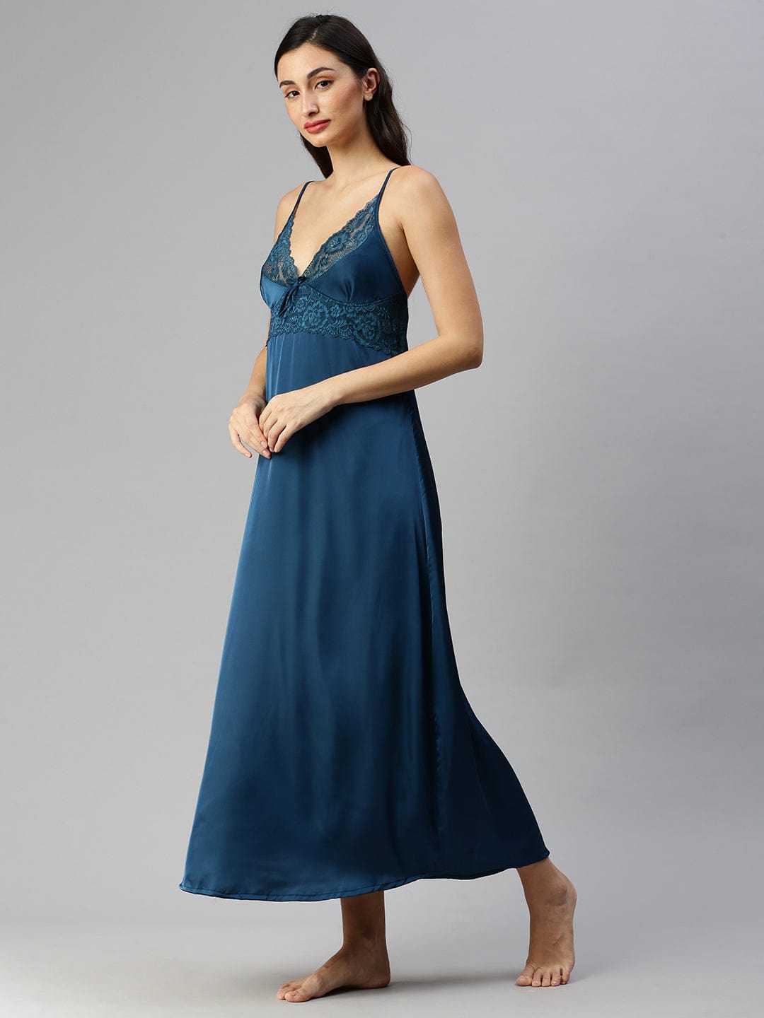  Long Robe Long Gown  Buy Turquoise Blue Bridal Nightwear Online in India- 9shines label 