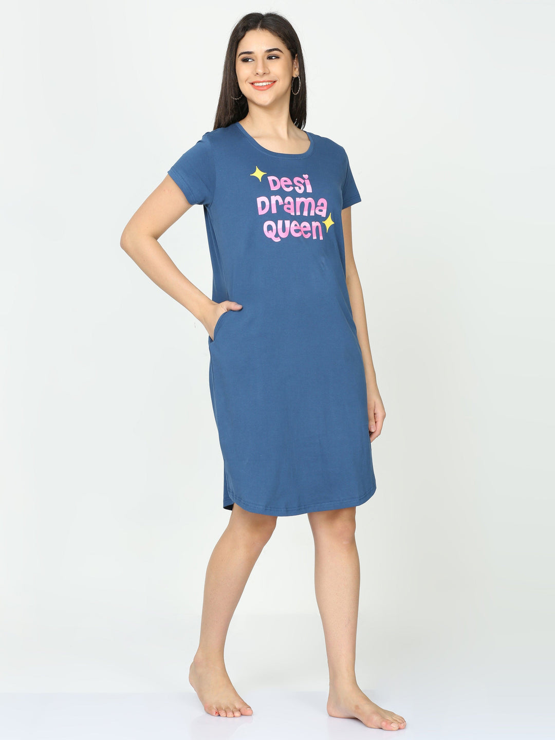  Short Nighty  Nighties For Plus Size Women | Hosiery Cotton Short Nighty - 9shines label 