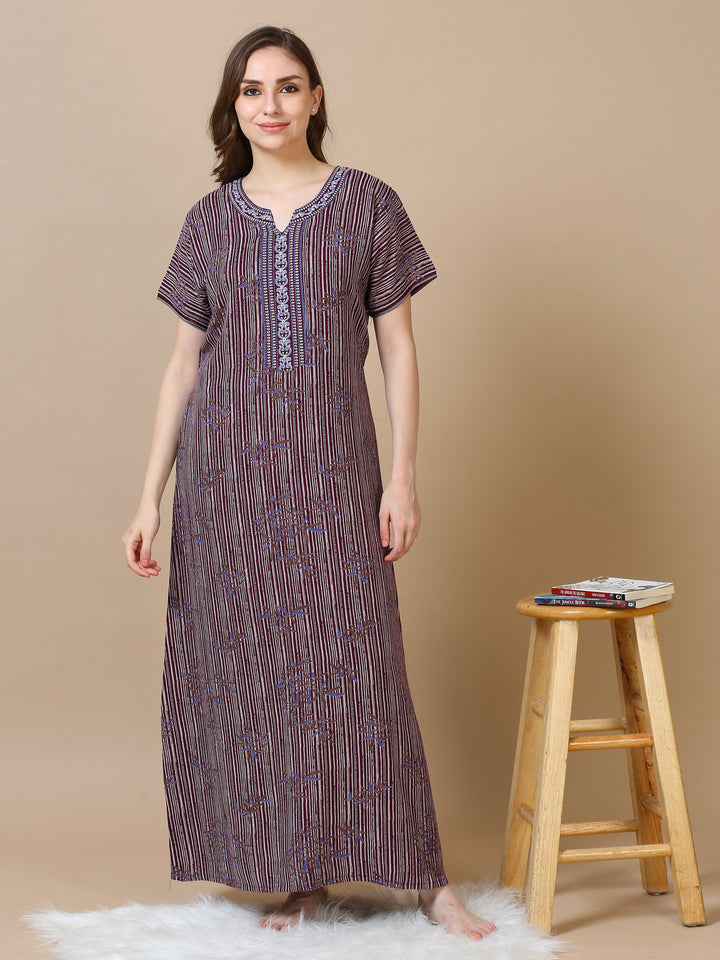  Alpine Nighty  Buy Maroon Nighties with Alpine Fabric at 9shinesLabel- 9shines label 