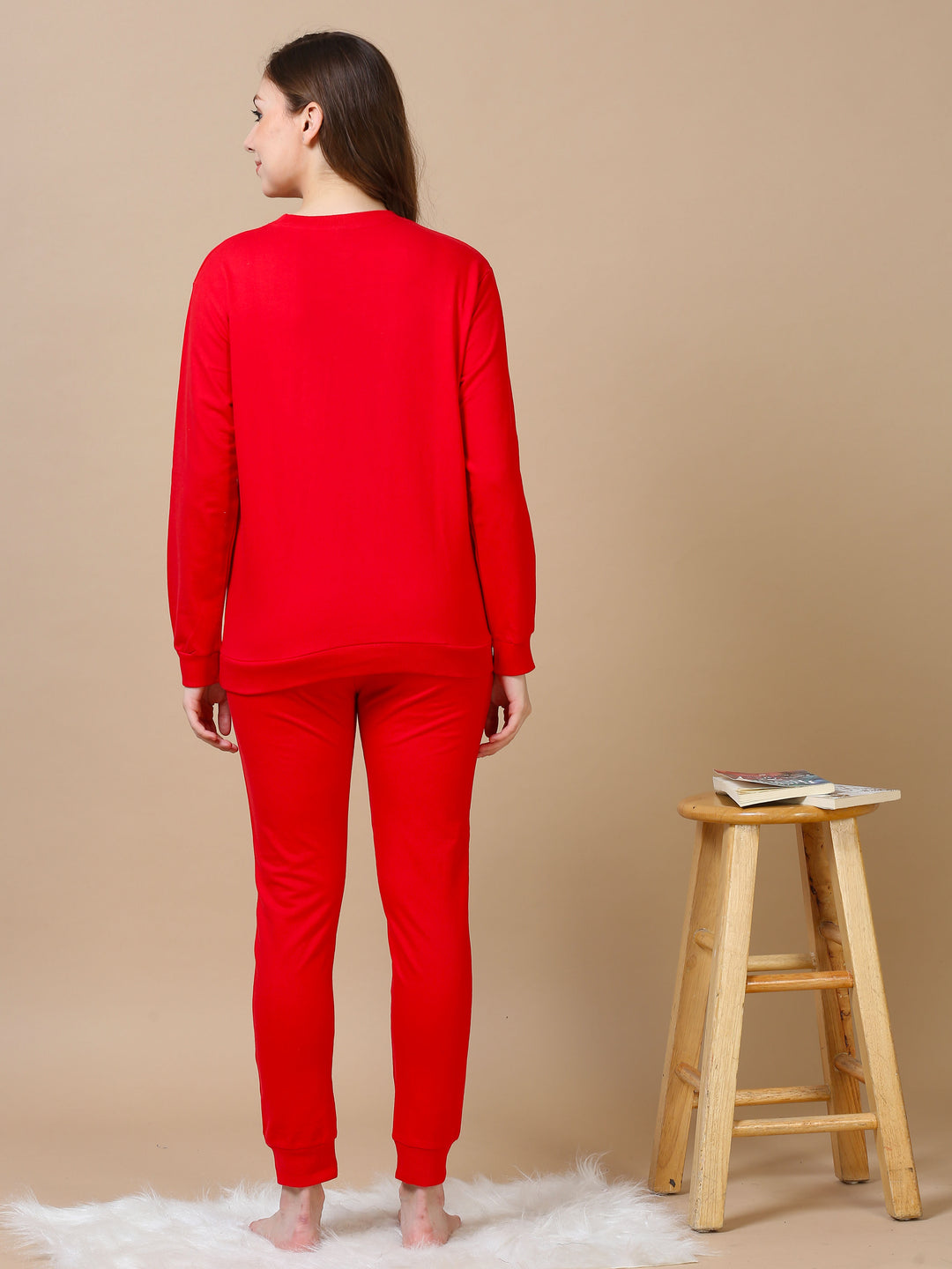  Jogger set  Hosiery Cotton Red Track Suit | Winter Track Suit- 9shines label 