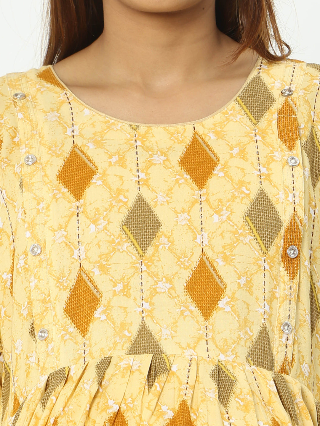  Maternity Kurti  Best Rayon Maternity Feeding Musturd Yellow Kurti- 9shines label 