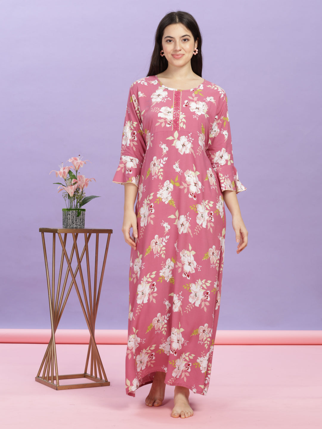 pink-floral-rayon-nighty