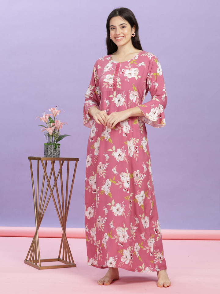 pink-floral-rayon-nighty