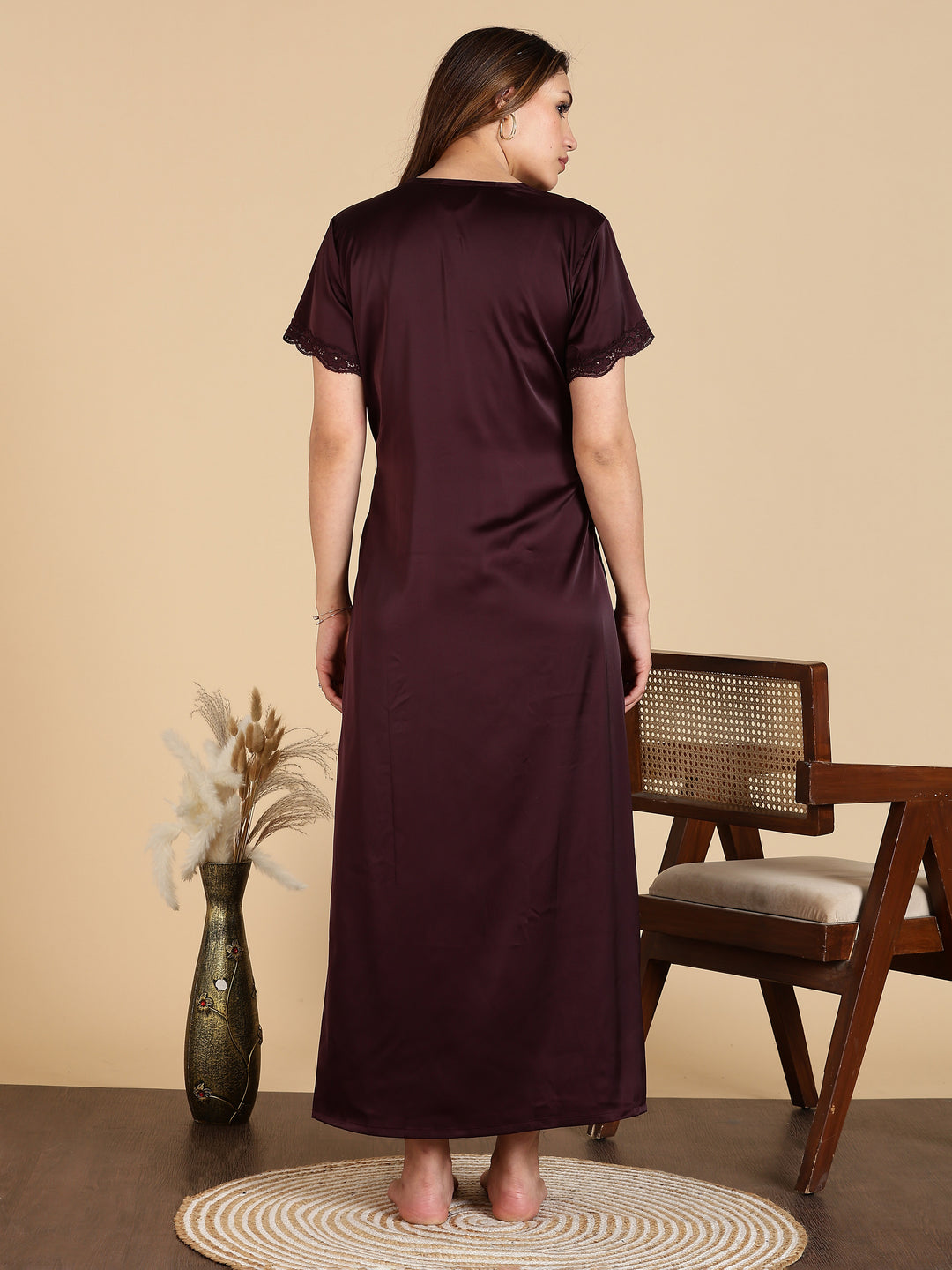 Chic Style Satin Bridal Nightwear Set for Women