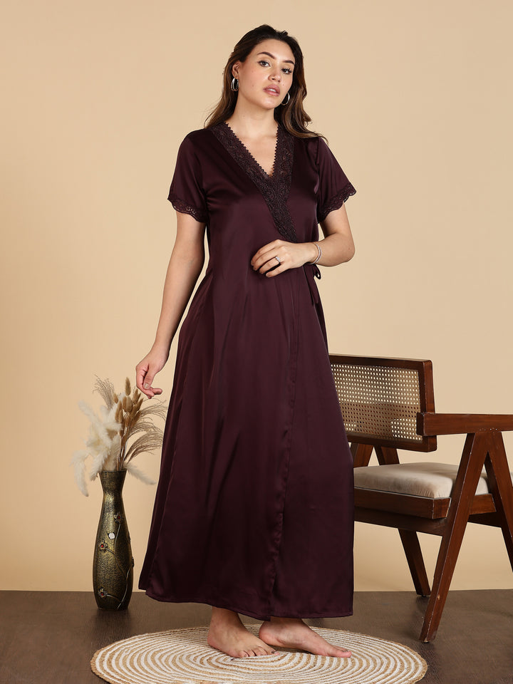 Chic Style Satin Bridal Nightwear Set for Women